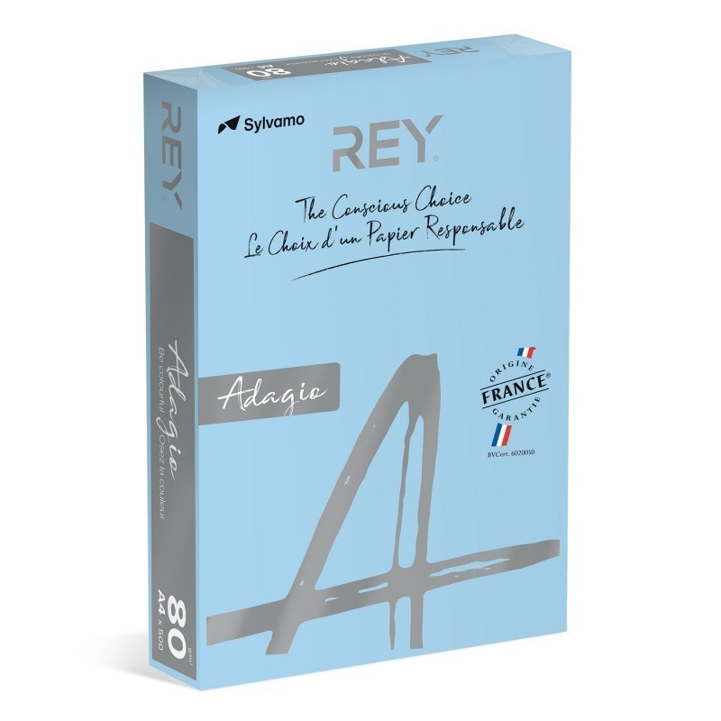 Papier Ksero REY ADAGIO, A4, 80gsm, 48 j.niebieski VIVE/BRIGHT *RYADA080X421 R200, 500 ark.