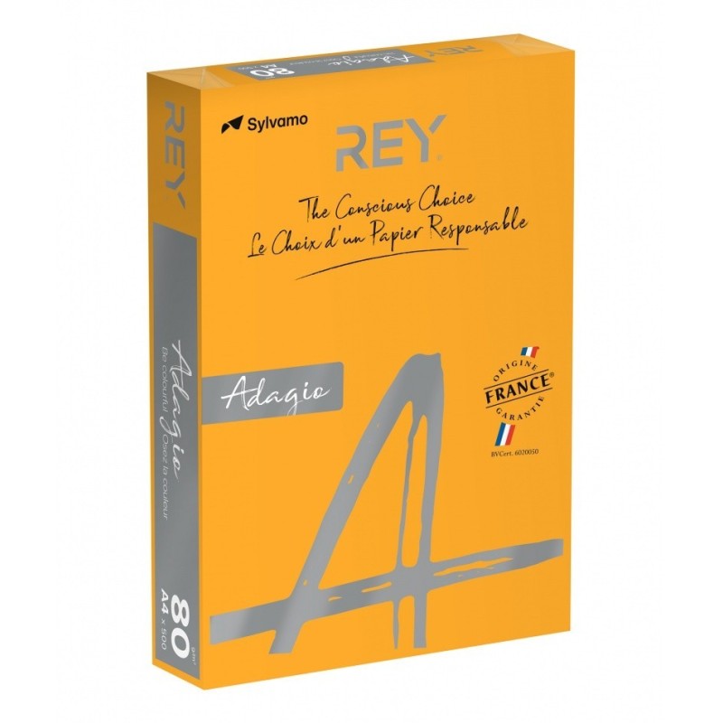 Papier Ksero REY ADAGIO, A4, 80gsm, 70 pomarańczowy intense *RYADA080X415 R100