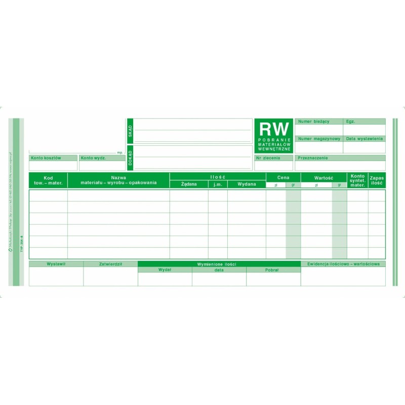 RW pobranie materiałów wewnętrzne MICHALCZYK I PROKOP 1/3 A4 80 kartek