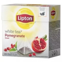 Herbata LIPTON piramidki 20 torebek, biała herbata i granat