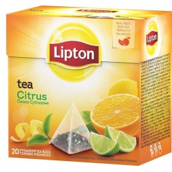 Herbata LIPTON piramidki 20 torebek owoce cytrusowe
