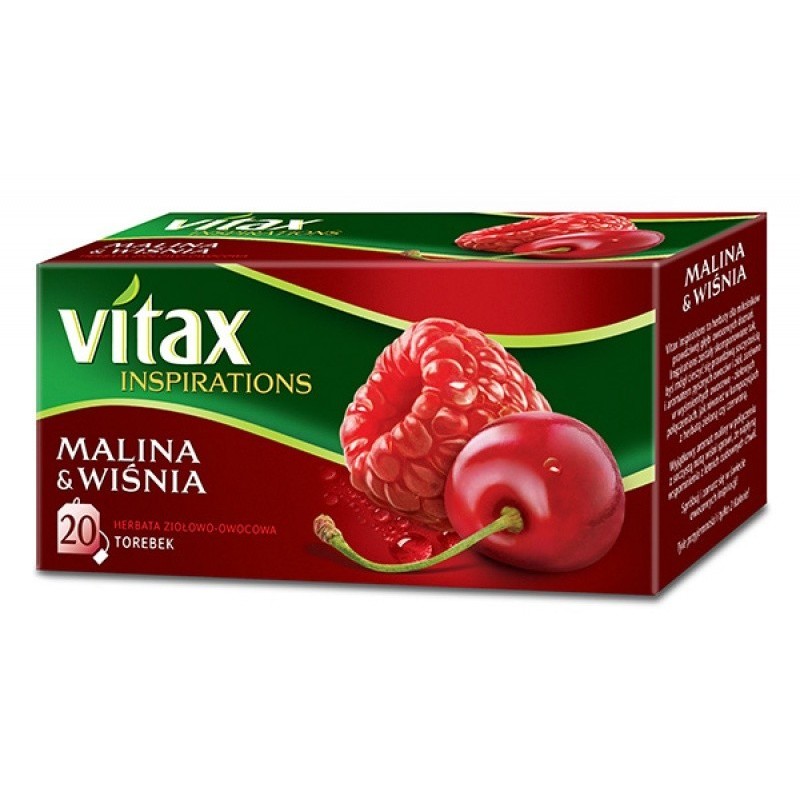 Herbata VITAX INSPIRATIONS malina i wiśnia 20 torebek