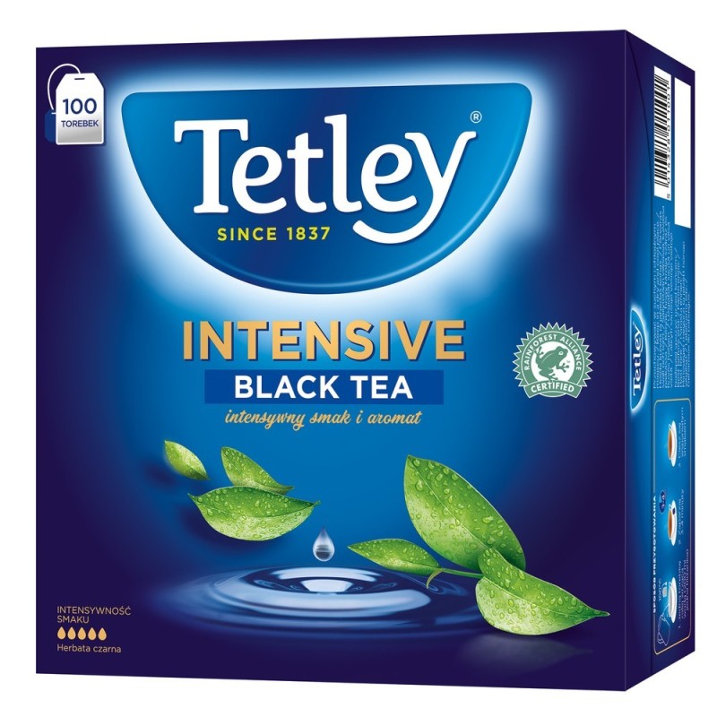 Herbata TETLEY Intensyve czarna 100x2g.