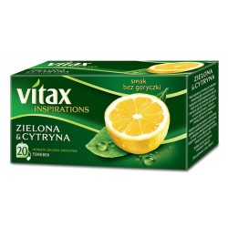 Herbata VITAX Inspirations zielona z cytryną 20 torebek