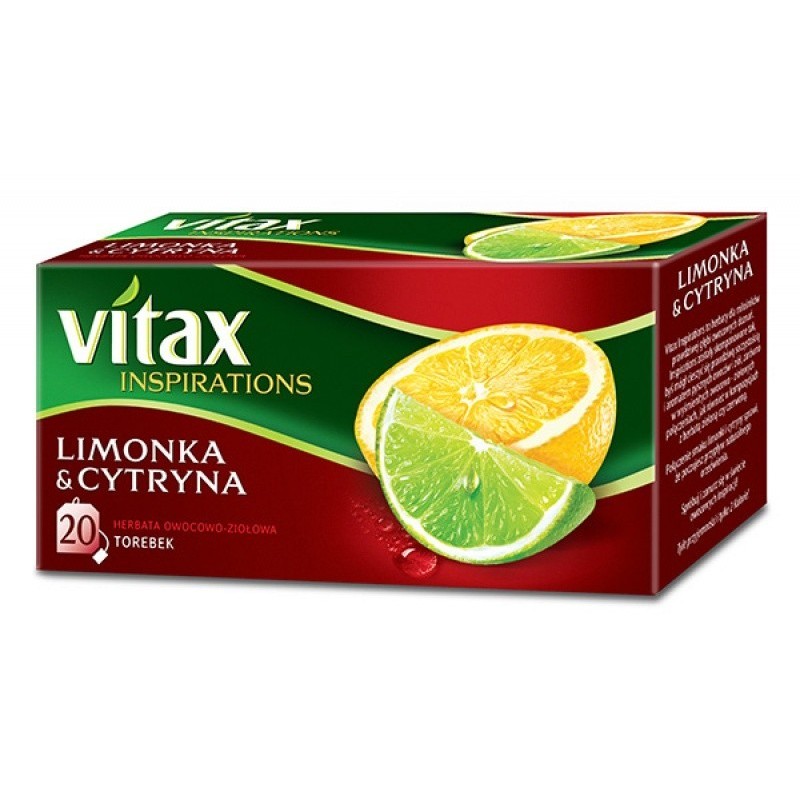 Herbata VITAX Inspirations limonka z cytryną 20 torebek