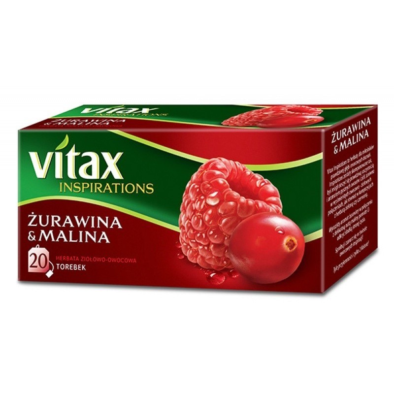 Herbata VITAX Inspirations żurawina z maliną 20 torebek