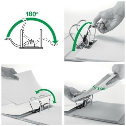 Segregator A4/80 LEITZ WOW 180° perłowy biały