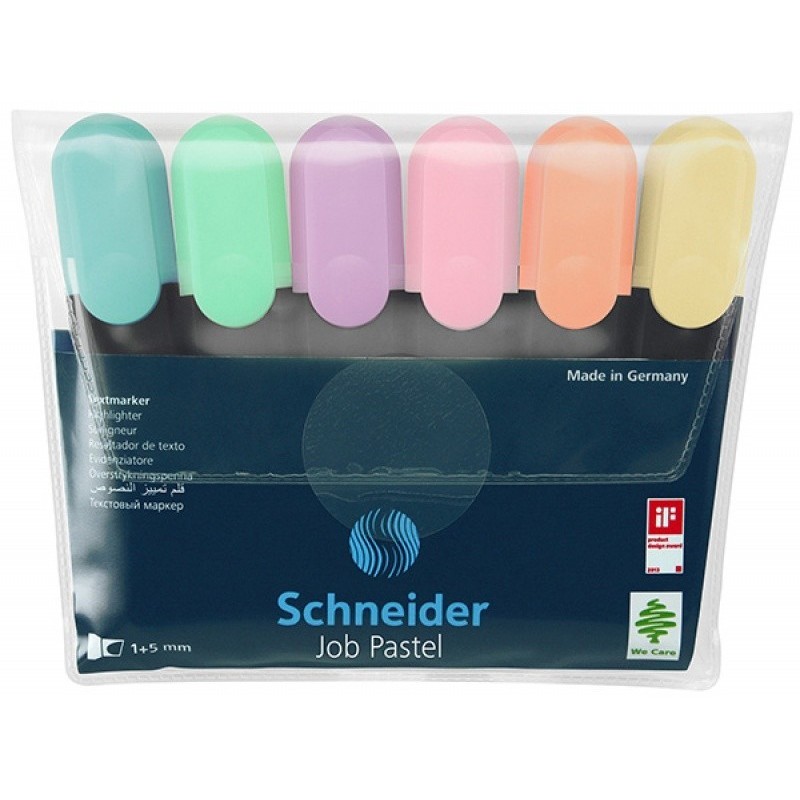 Zakreślacz SCHNEIDER Job 6szt. pastel mix kolorów