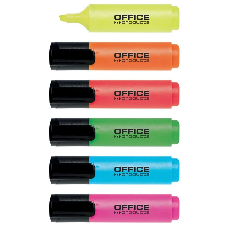 Zakreślacz OFFICE PRODUCTS mix kolorów 6szt. 2-5mm (linia)