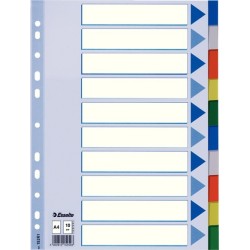 Przekładki plastikowe z PP A4 ESSELTE, 10 kart