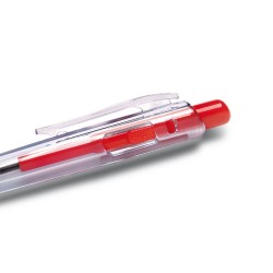 Długopis PENTEL BK437 z gumowym uchwytem automatyczny Czerwony