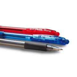 Długopis pstr.WOW BK417/B czerwony z gumowym uchwytem PENTEL