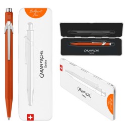 Długopis CARAN D'ACHE 849 Colormat-X, M, w pudełku, pomarańczowy