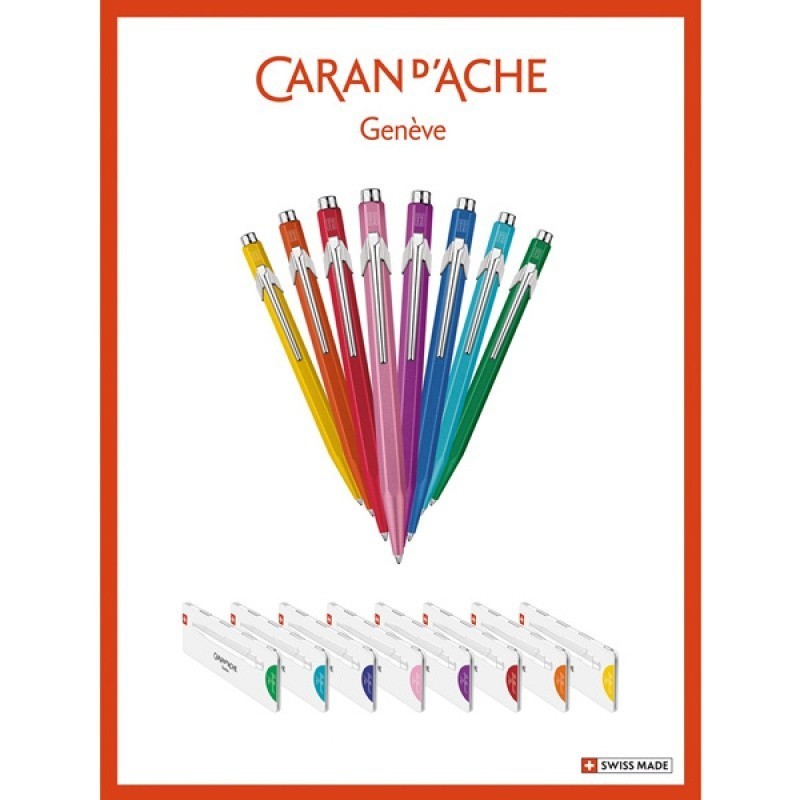 Długopis CARAN D'ACHE 849 Colormat-X, M, w pudełku, pomarańczowy