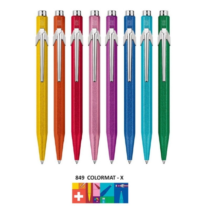 Długopis CARAN D'ACHE 849 Colormat-X, M, czerwony
