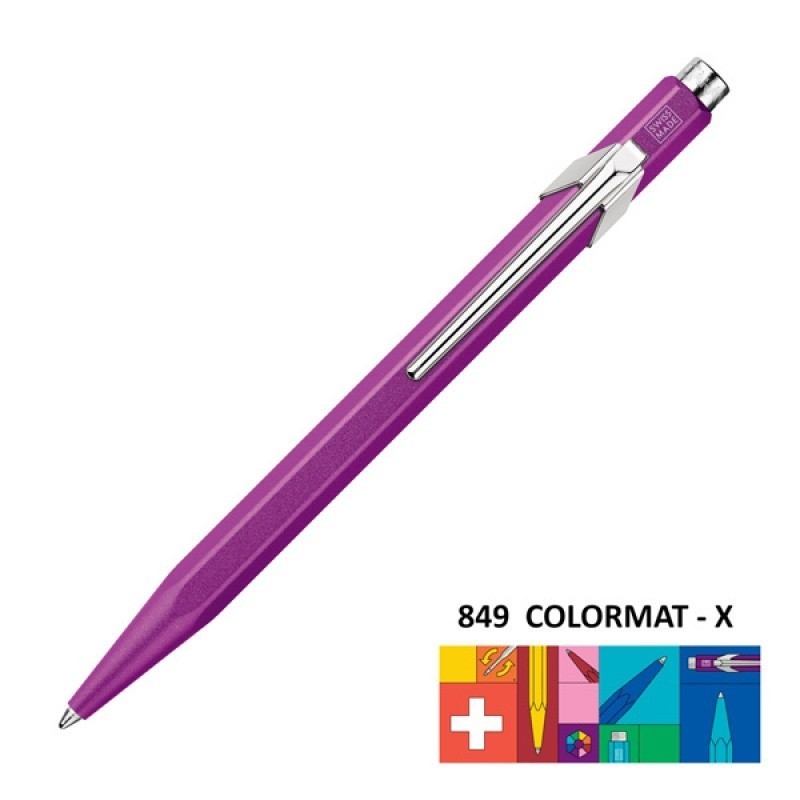 Długopis CARAN D'ACHE 849 Colormat-X, M, fioletowy