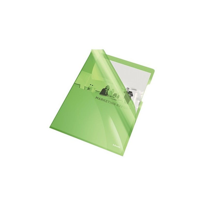 Ofertówki krystaliczne, sztywne A4 / 150 mic, ESSELTE, zielony