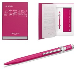 Zestaw upominkowy Caran d’Ache, długopis 849 M + notes, różowy