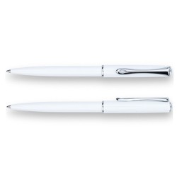 Długopis DIPLOMAT Traveller, biały/chromowany