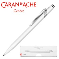 Długopis CARAN D'ACHE 849 Pop Line Fluo, M, w pudełku, biały