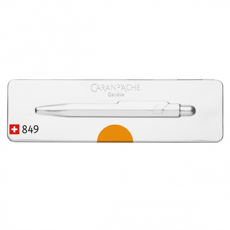 Długopis CARAN D'ACHE 849 Pop Line Fluo, M, w pudełku, pomarańczowy