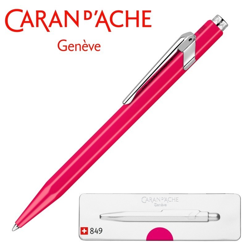 Długopis CARAN D'ACHE 849 Pop Line Fluo, M, w pudełku, fioletowy