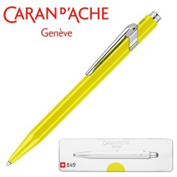 Długopis CARAN D'ACHE 849 Pop Line Fluo, M, w pudełku, żółty