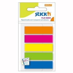 Zakładki indeksujące STICK'N 45x12mm mix 5 kolorów neon