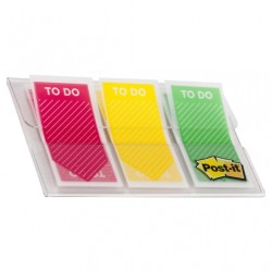 Zakładki indeksujące POST-IT (682-TODO), PP, 23,8x43,2mm, 3x20 kart., mix kolorów