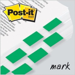 Zakładki indeksujące POST-IT (680-3), PP, 25,4x43,2mm, 50 kart., zielone