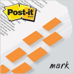 Zakładki indeksujące POST-IT (680-4), PP, 25,4x43,2mm, 50 kart., pomarańczowe