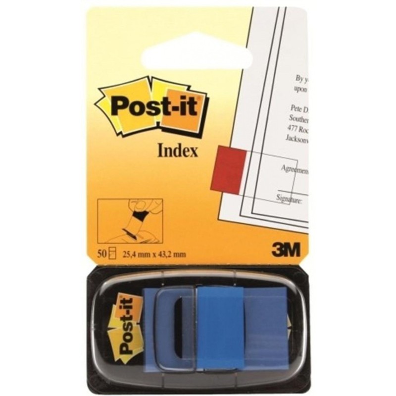 Zakładki indeksujące POST-IT (680-2), PP, 25,4x43,2mm, 50 kart., niebieskie