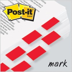 Zakładki indeksujące POST-IT (680-1), PP, 25,4x43,2mm, 50 kart., czerwone
