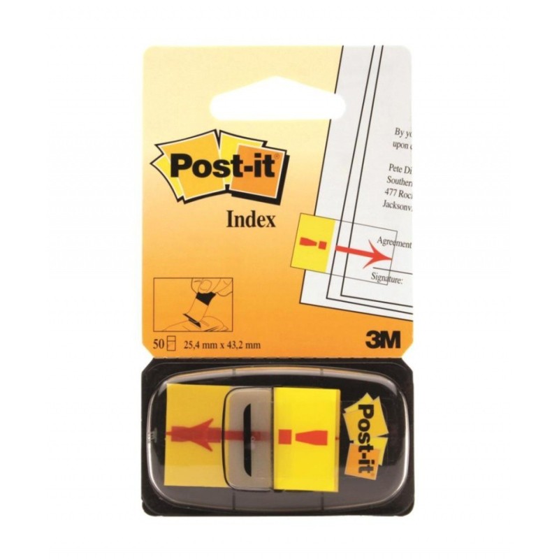 Zakładki indeksujące POST-IT z nadrukiem „wykrzyknik” (680-33), PP, 25,4x43,2mm, 50 kart.