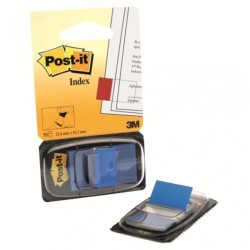 Zakładki indeksujące POST-IT (680-B2EU), PP, 25,4x43,2mm, 2x50 kart., niebieskie