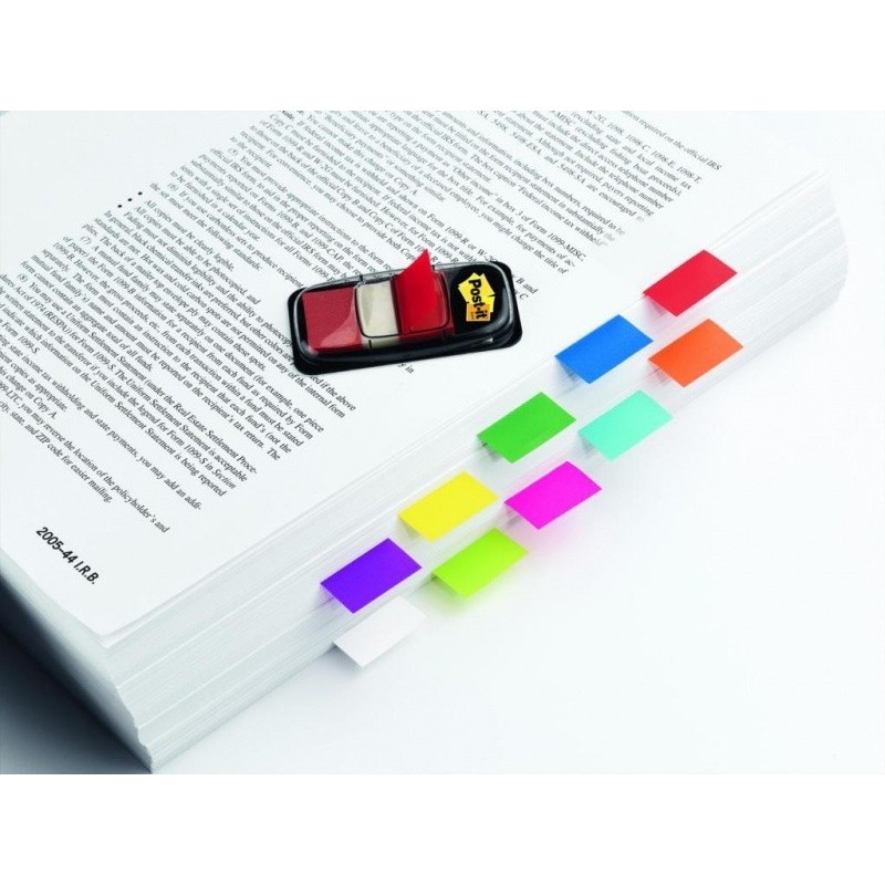 Zakładki indeksujące POST-IT (680-R2EU), PP, 25,4x43,2mm, 2x50 kart., czerwone