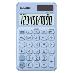 Kalkulator kieszonkowy CASIO SL-310UC-LB-S, 10-cyfrowy, 70x118mm, jasnoniebieski