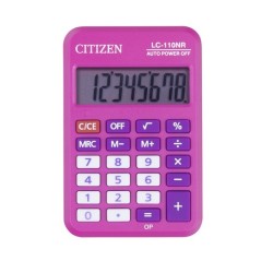 Kalkulator kieszonkowy CITIZEN LC110NR-PK, 8-cyfrowy, 88x58mm, różowy