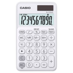 Kalkulator kieszonkowy CASIO SL-310UC-WE-S, 10-cyfrowy, 70x118mm, biały, blister