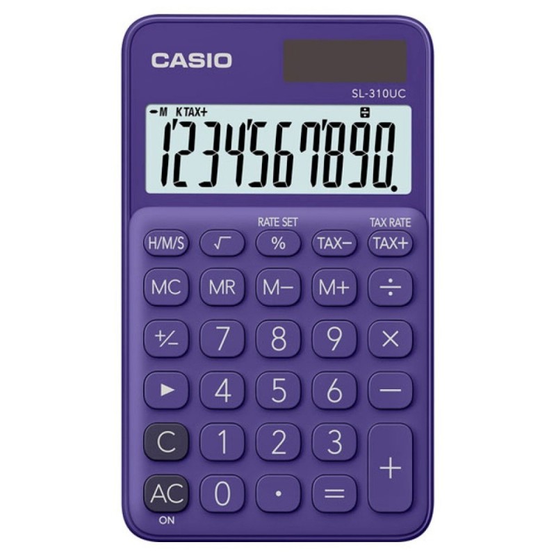 Kalkulator kieszonkowy CASIO SL-310UC-PL-S, 10-cyfrowy, 70x118mm, fiolet