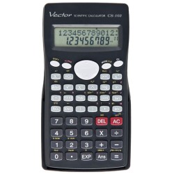 Kalkulator naukowy VECTOR KAV CS-102, 244 funkcji, 84x154mm,czarny