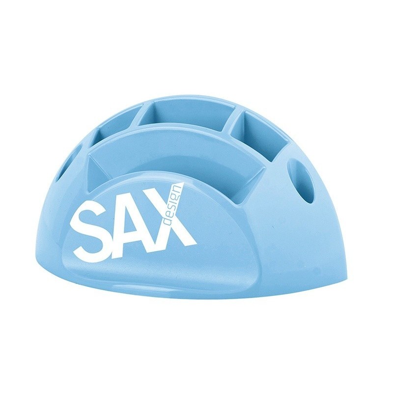 Przybornik na biurko SAX Design z przegrodami  jasnoniebieski