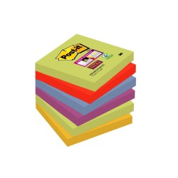 Bloczki samoprzylepne Post-it® Super Sticky, paleta Marrakesz, 76x76mm, 6x90 kartek