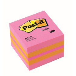 Bloczki samoprzylepne 3M POST-IT® 2051P 51x51 Różowy 400k