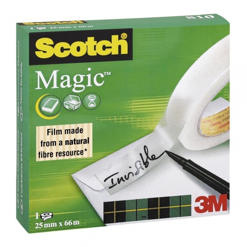 Taśma biurowa SCOTCH Magic (810-2566), matowa, 25mm, 66m