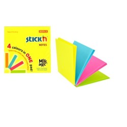 Notes samoprzylepny MAGIC PAD 76X76mm neon mix (12) STICK'N