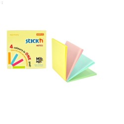 Notes samoprzylepny MAGIC PAD 76X76mm pastel mix (12) STICK'N