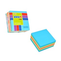 Notes kostka 51mmX51mm, niebieska-mix neon i pastel STICK'N