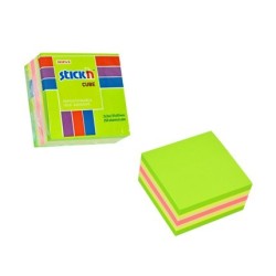 Notes kostka 51mmX51mm, zielona-mix neon i pastel STICK'N