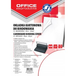 Okładki do bindowania OFFICE PRODUCTS, karton, A4, 250gsm, błyszczące, 100szt., białe